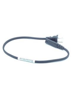 8121-0889 - Power cord (Black) - 2-wire, 18 AWG, 0.5m (1.6ft) long - Has straight (F) C7 receptacle (For 120V in North America, Opt. 953)