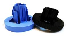 CQ893-67009 - Spindle hubs set of Blue and Black hub cap.