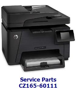 CZ165-60111 - HP Scanner base unit with glass assembly for scanning and copying documents.