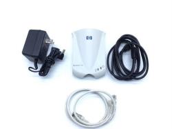 J6035B - HP JetDirect 175X external print server - Has one 4-pin USB connector and one RJ-45 LAN connector - Connects to the printer via the USB port and the network via the LAN port
