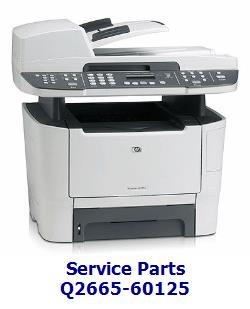 Q2665-60125 - ADF paper seperation pad assembly - Mounts in the center of the ADF separation pad frame assembly at the rear of the paper input tray
